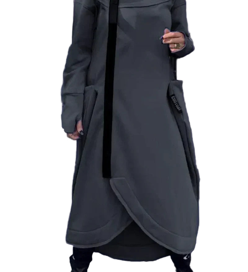 Lucija | Lange hoodie s ukrasnom zatvaračem od laganih i prozračnih tkanina