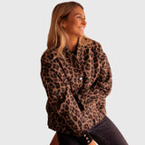 Elodie | Tyylikäs Leopardi Printti Takki