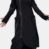Lucija | Lange hoodie s ukrasnom zatvaračem od laganih i prozračnih tkanina