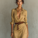 Dora | Elegantna maxi haljina s okruglim izrezom