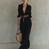Dora | Elegantna maxi haljina s okruglim izrezom