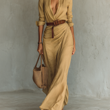 Dora | Elegantna maxi haljina s okruglim izrezom
