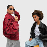 Faye™ - Ylisuuri Nahkatakki