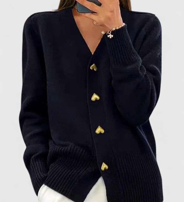 Elegantna Pletena Jakna s Dugmadi