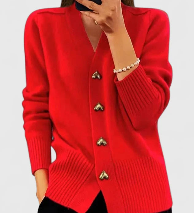 Elegantna Pletena Jakna s Dugmadi