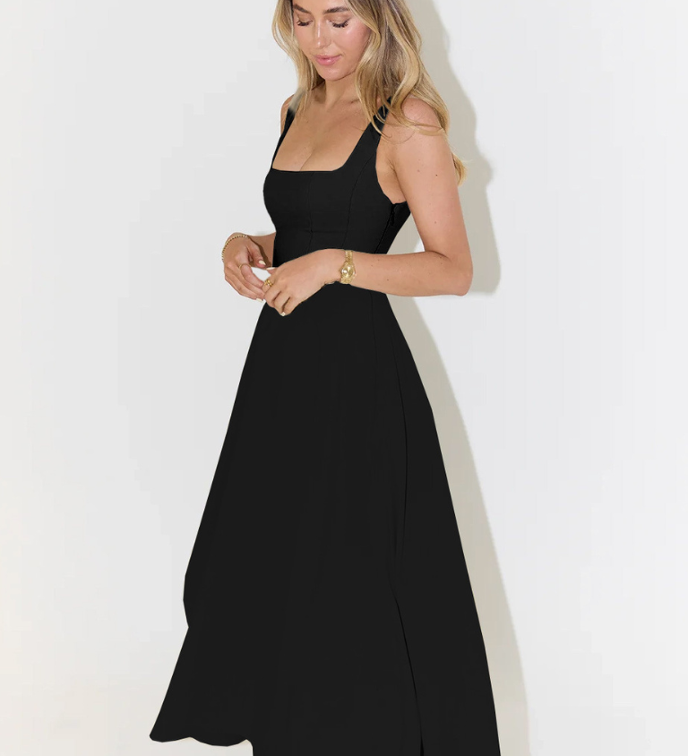 Elegantna Midi Haljina s Romantičnom Linijom