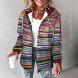 Jemima™ | Damen Knopf-Plaid-Jacke