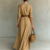 Dora | Elegantna maxi haljina s okruglim izrezom